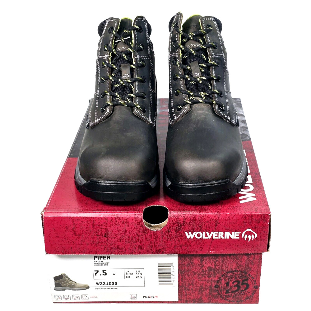 Wolverine PIPER Women's Size 7.5W Waterproof Composite Toe 6" Work Boots W221033